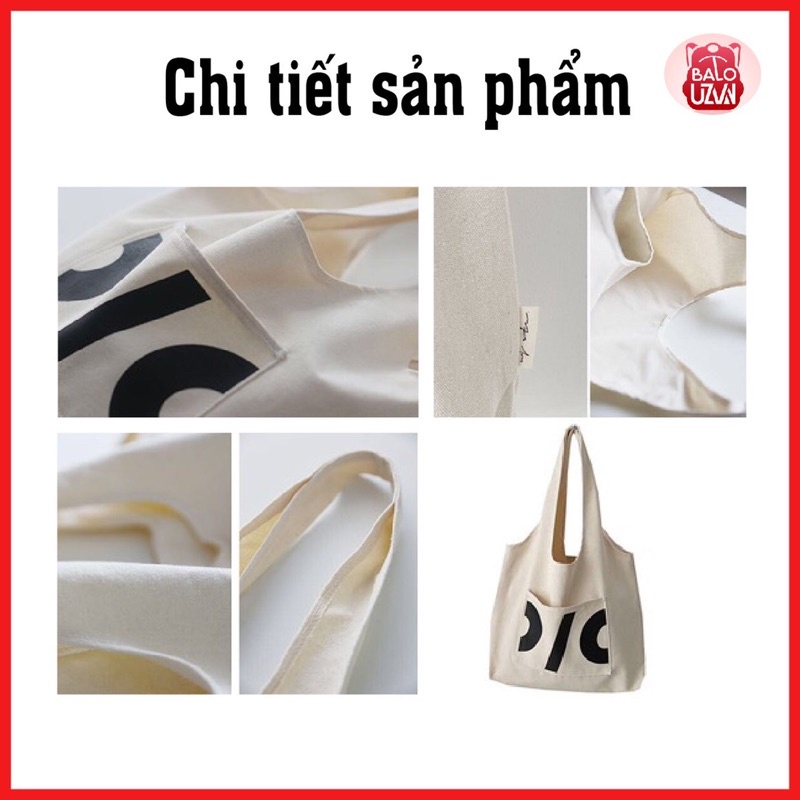 Túi tote vải canvas nam nữ unisex đi học đi chơi , túi xách đeo vải bố ulzzang thời trang nhiều ngăn đẹp rẻ