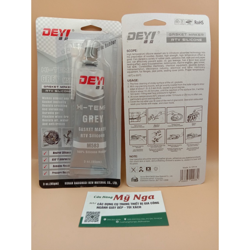 Keo silicon chịu nhiệt độ cao - keo thái dán ron Deyi 583