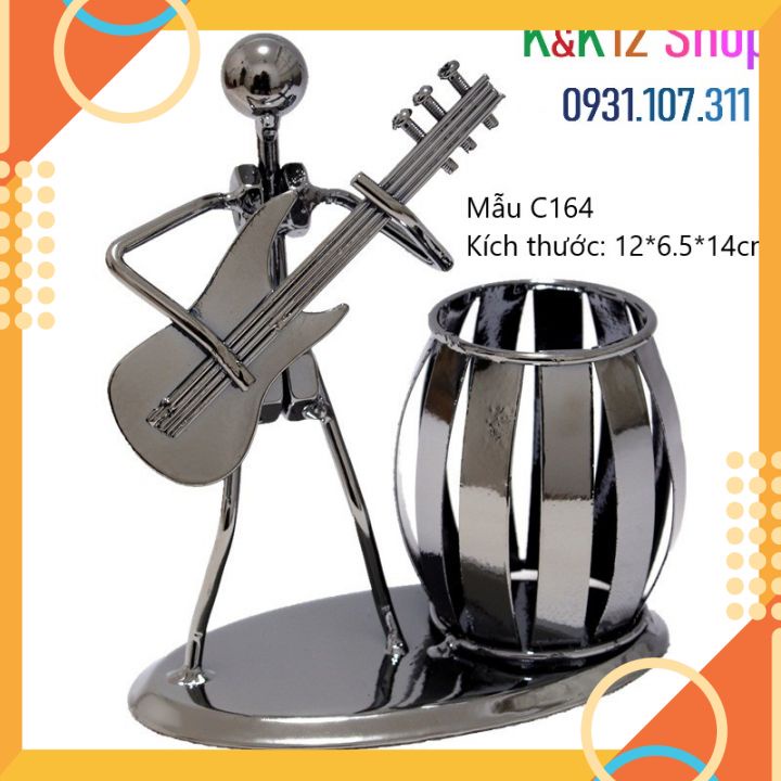 Hộp bút trang trí để bàn phiên bản ban nhạc, kiêm hộp đựng bút tiện lợi. Đồ chơi thủ công mỹ nghệ. Quà tặng ý nghĩa.