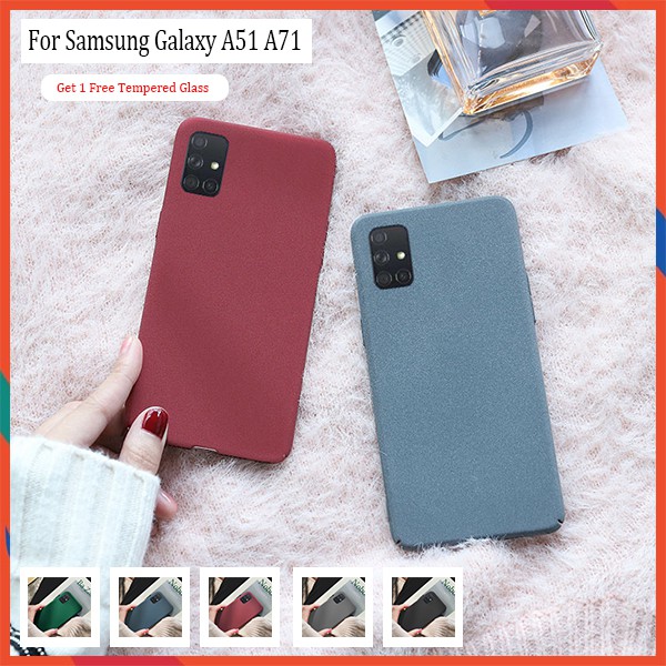 Ốp điện thoại silicon mềm mặt nhám bảo vệ toàn diện cho Samsung Galaxy A51 A71