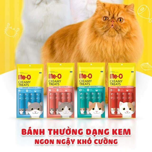 BÁNH THƯỞNG DẠNG KEM ME-O ( 4 THANH )