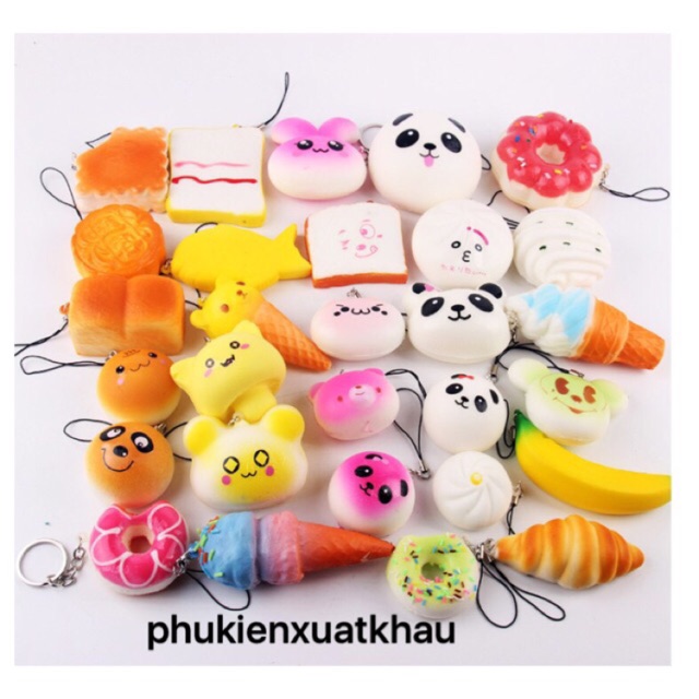 Squishy 5cm sỉ giá hot (kèm móc treo)