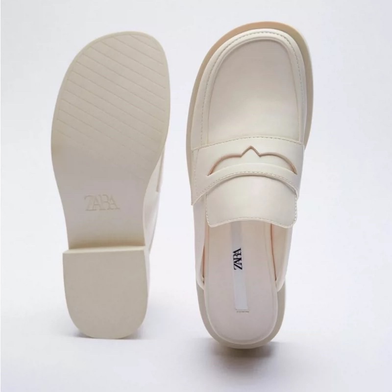 ORDER❤️ ZR Giày mũi nhọn da lộn quai hậu gót vuông 7cm