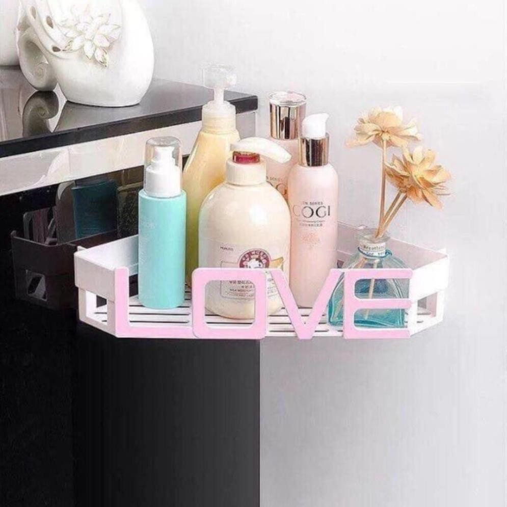 Kệ Góc Chữ Love, Kệ Để Đồ Nhà Tắm Nhựa Cao Cấp Độ Bền Cao