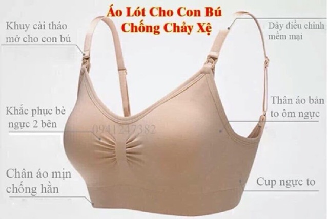 Áo Lót Bầu , Áo ngực Cho Con Bú Chống Chảy Sệ Siêu Mềm Mịn Co Giãn Tốt - BAO CHẤT LƯỢNG