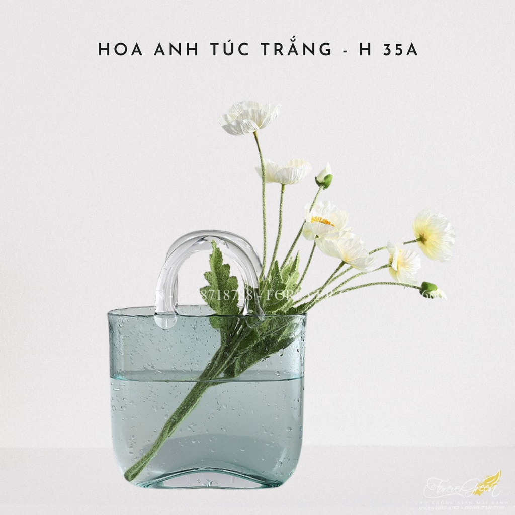 Cành Hoa Anh Túc Trắng Nhân Tạo _ Hoa Giả Nhập Khẩu Trang Trí Cao Cấp |  Shopee Việt Nam