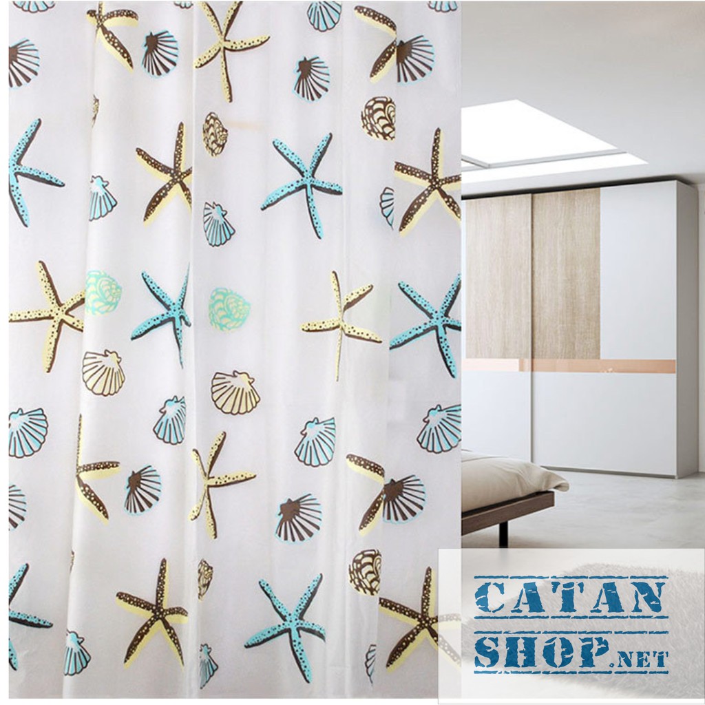 Rèm Nhà Tắm Chống Thấm Nước Cao Cấp Gọn Nhẹ Vải Nhựa Chống Nước 100%  Màn Che Cửa màn ngăn nước GD150