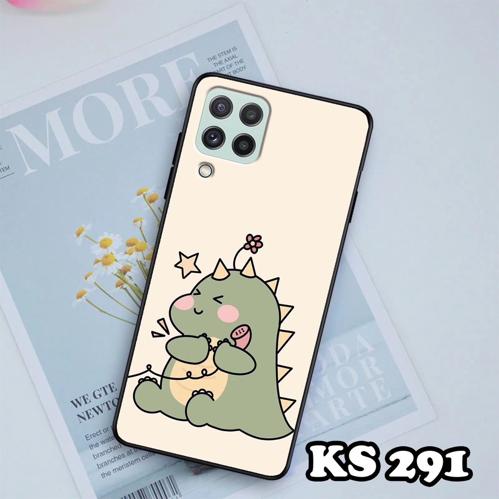 Ốp lưng Samsung M32 4G - Samsung M33 - Ốp in hình khủng long DinoCute - Lưng nhám viền TPU
