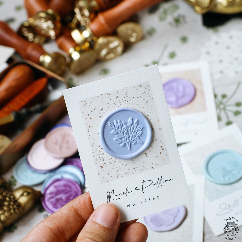 [WAX SEAL] Dấu Mộc In Sáp Họa Tiết Hoa Vintage Mới