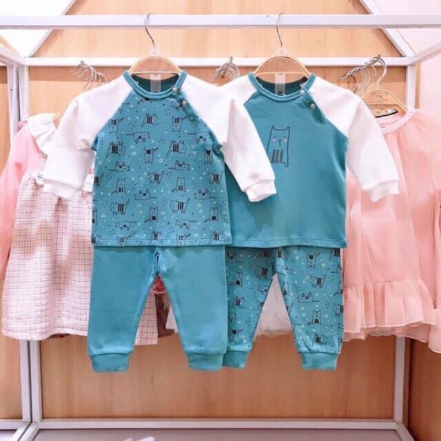 Set 2 bộ lullaby bé trai, dài tay thu đông