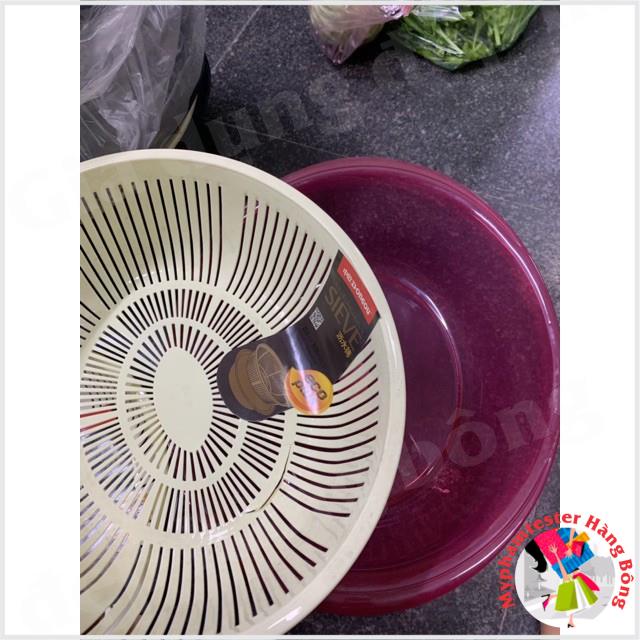 Rổ nhựa bầu 2 lớp hàng xuất nhật cao cấp 3 cỡ