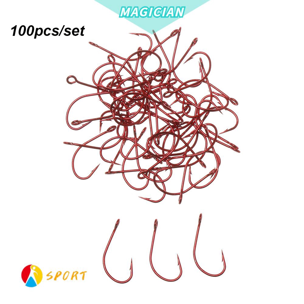 Bộ 100 Móc Câu Cá Bằng Thép Carbon