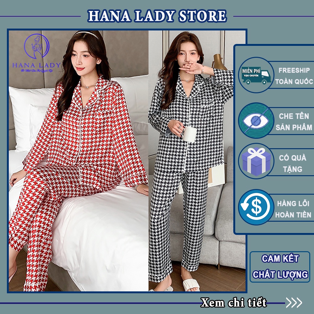 Pyjama lụa - bộ đồ ngủ mặc nhà sang trọng chất liệu lụa cao cấp P535