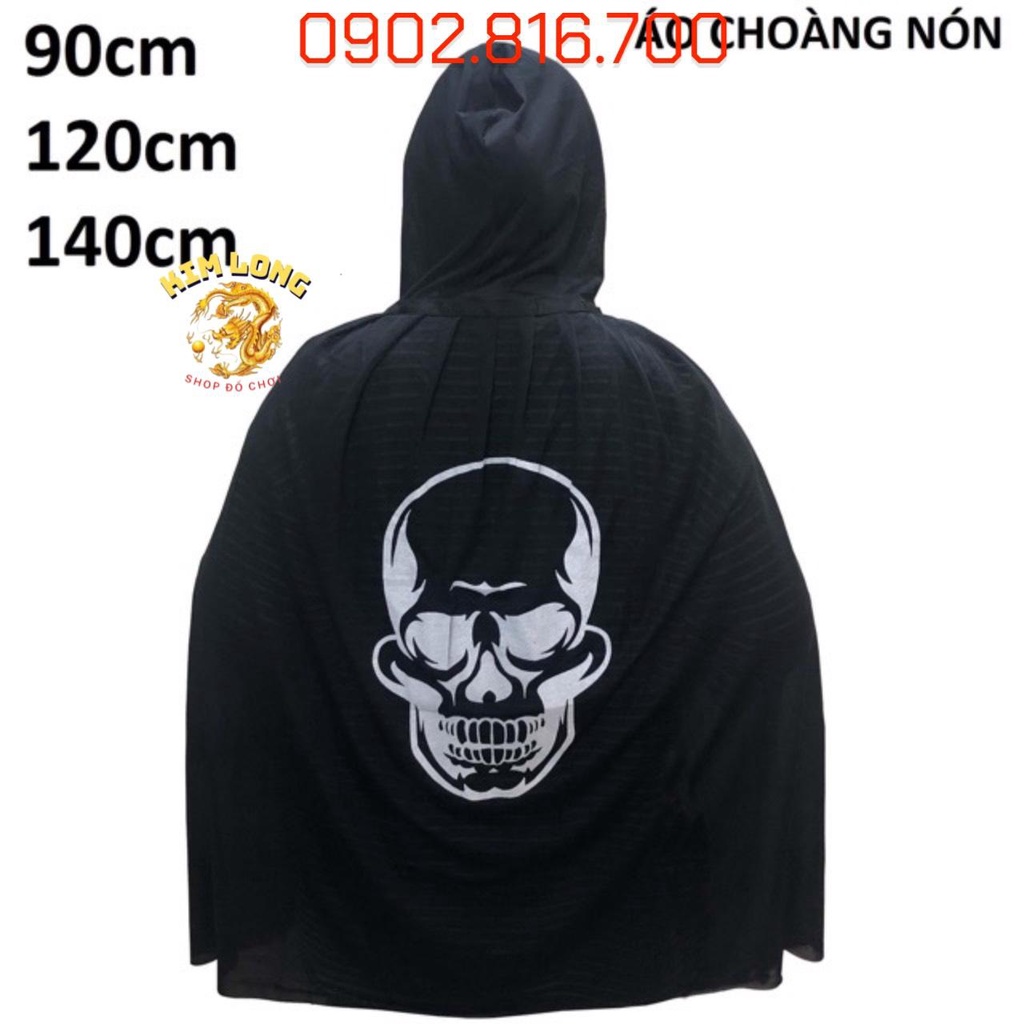 Áo Choàng có nón hình Bộ Xương - đầu lâu -Dơi - Ma cà rồng trang phục hoá trang và trang trí dịp lễ halloween