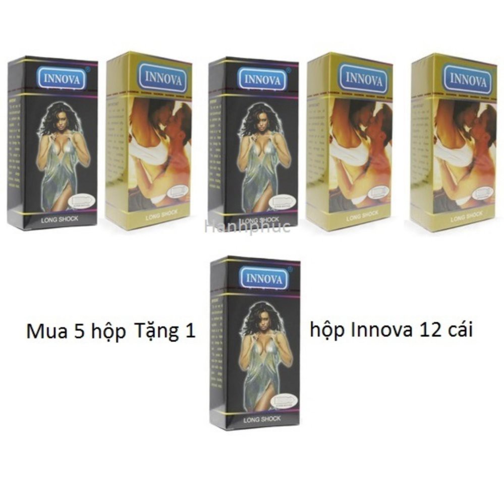 Combo bộ 5 hộp bao cao su innova + tặng 1
