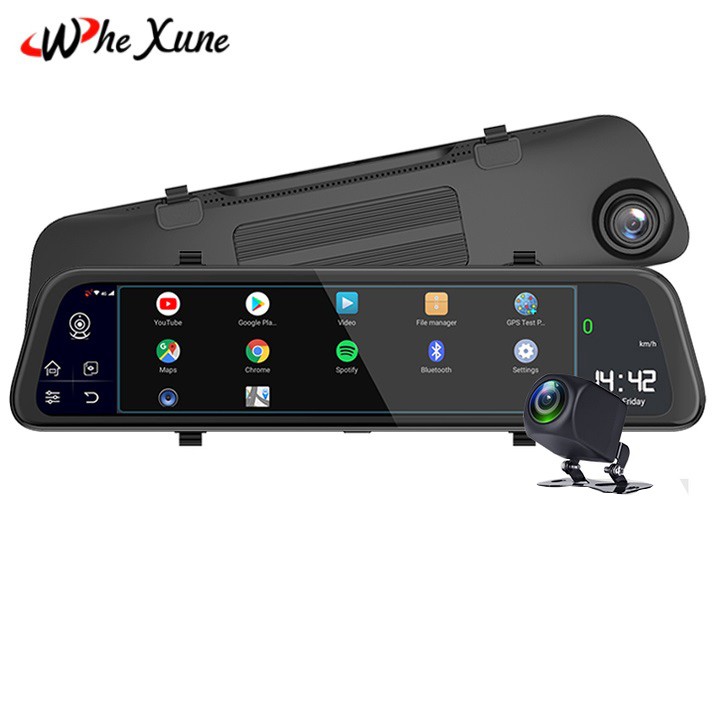 Camera hành trình gương ô tô cao cấp thương hiệu Whexune D50, 4G, Wifi, 12 inch - Bảo hành: 1 NĂM Chính Hãng