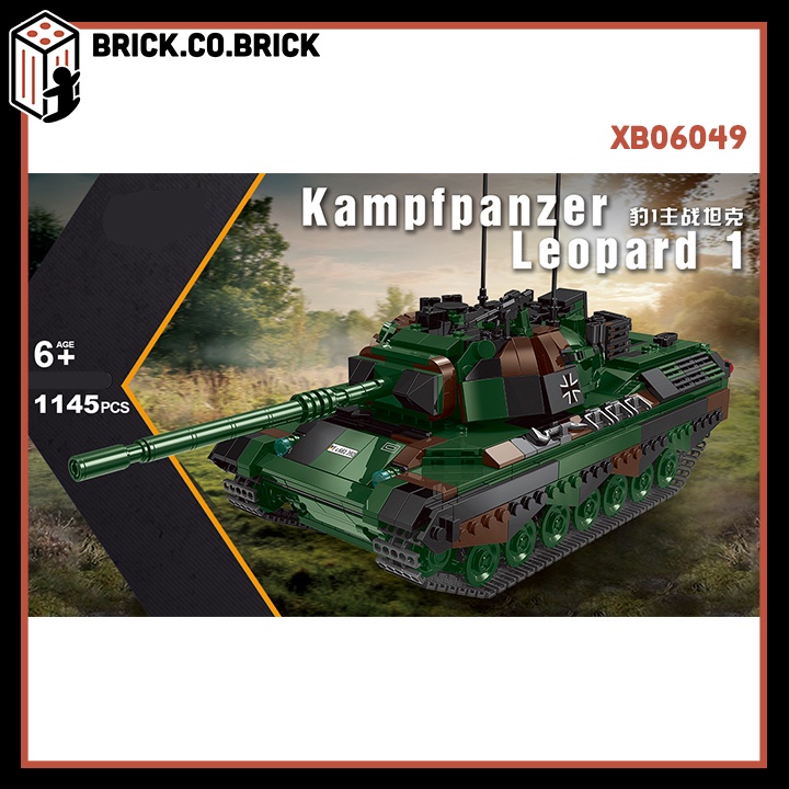 Xe Tăng Quân Sự Leopard 1 Đồ Chơi Lắp Ráp Xếp Hình Quân Sự Kampfpanzer Battle German Tank XB06049