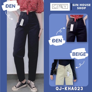Quần Baggy Nữ Jean Hack Dáng KHA-023 | Quần Baggy Jean Cạp Cao | Vải Jean Wash Xịn | Hàng Đẹp |GinHouseShop
