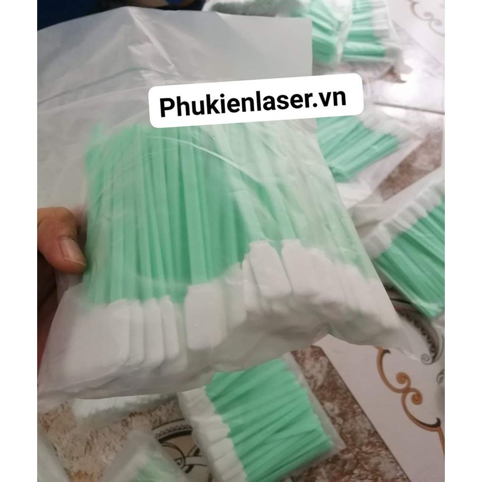 Set 100 tăm bông không sợi vệ sinh thấu kính laser, máy ảnh