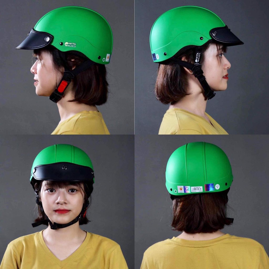 Mũ bảo hiểm thời trang CHITA HELMETS CT31, an toàn, gân mũ mạnh mẽ, lưỡi trai mềm cá tính