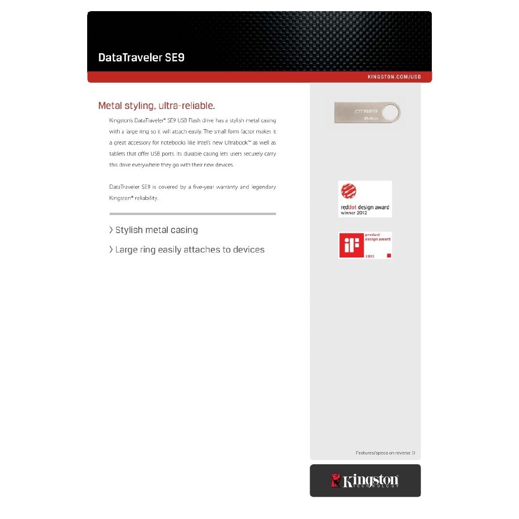 Ổ Cứng Kingston 128GB 64GB 32GB 16GB 8GB 1GB SE9 Kỹ Thuật Số USB 2.0