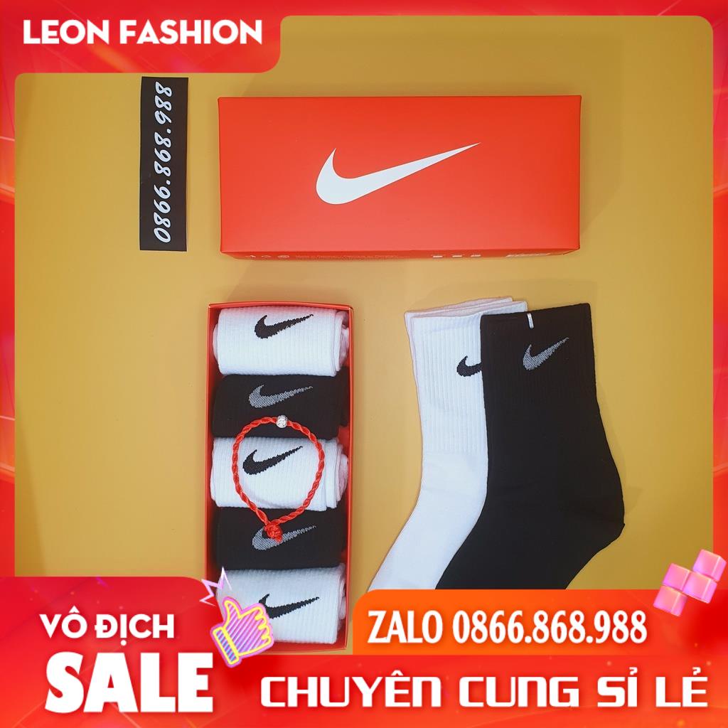 Hộp Tất Vớ NIKE 5 Đôi Cổ Lửng Nam Nữ Thể thao Dệt kim Cao cấp Hàng 1:1 QUÀ TẶNG - Kho sỉ tất