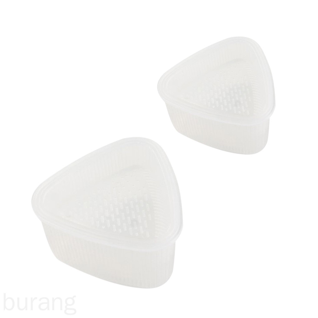 Set 2 khuôn làm cơm cuộn hình tam giác bằng nhựa PP chống dính tiện dụng cho nhà bếp