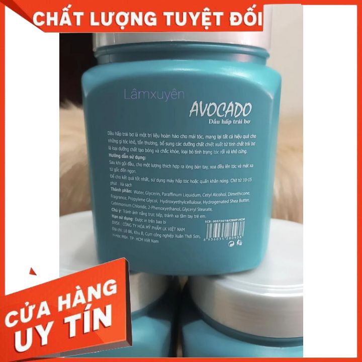 Hấp dầu AVOCADO TRÁI BƠ (1000ml) dưỡng chất giúp phục hồi và tái tạo tóc chắc khỏe