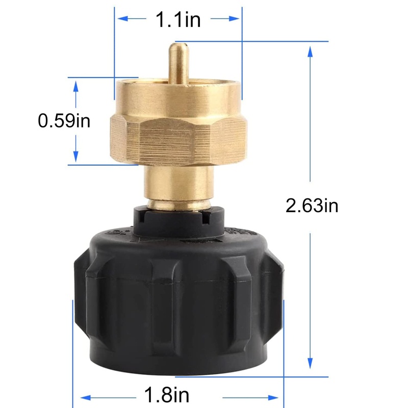 Đầu Nối Chuyển Đổi Khí Propane 1lb Cho Bình Ga QCC Propane rv Propane