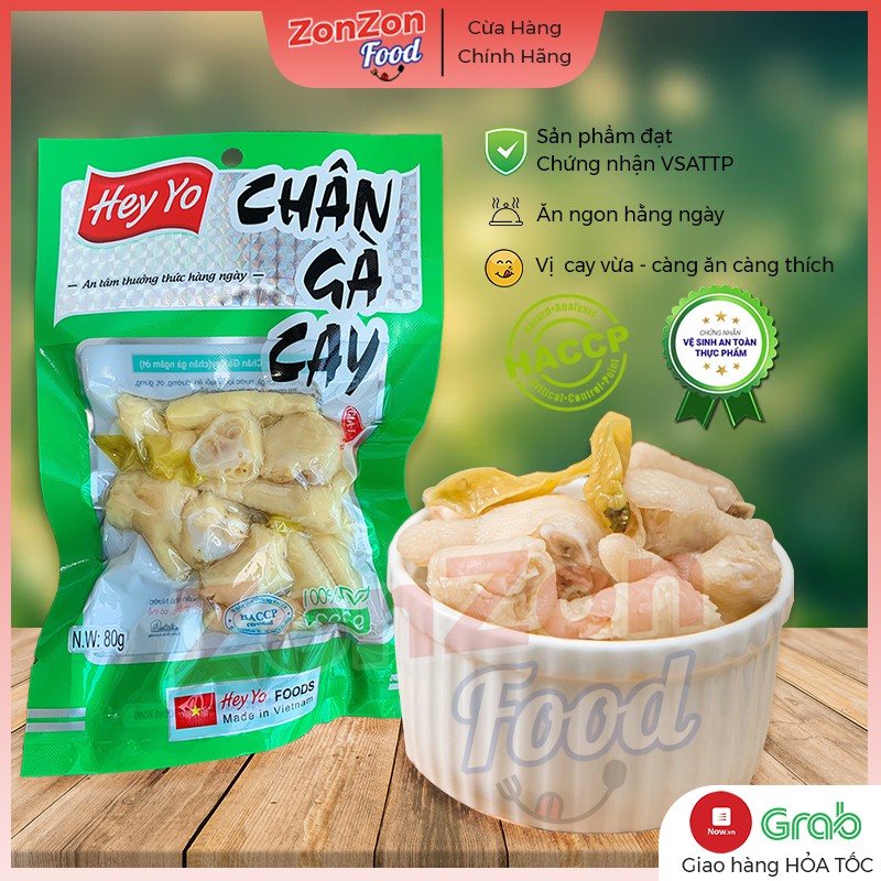 Chân gà cay xả ớt đồ ăn vặt Việt Nam siêu ngon gói 80g ZonZonFood