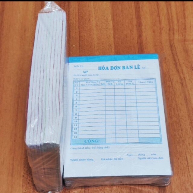 Hóa đơn bán lẻ 1 liên