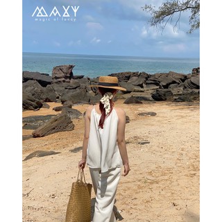 Áo cổ yếm dáng xòe halter top Maxy Workshop