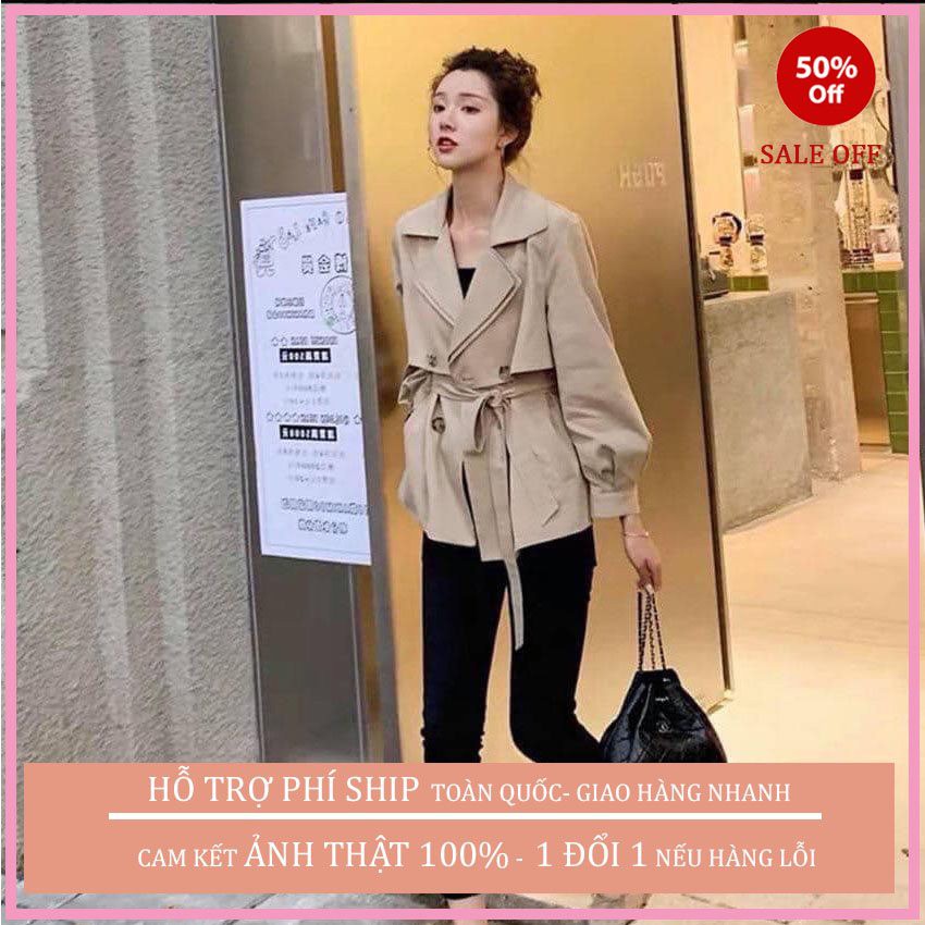 ÁO KHOÁC  KAKI NỮ BLAZER  4 KHUY KÈM ĐAI THẮT EO THỜI TRANG HÀN QUỐC THANH LỊCH TRẺ TRUNG | BigBuy360 - bigbuy360.vn