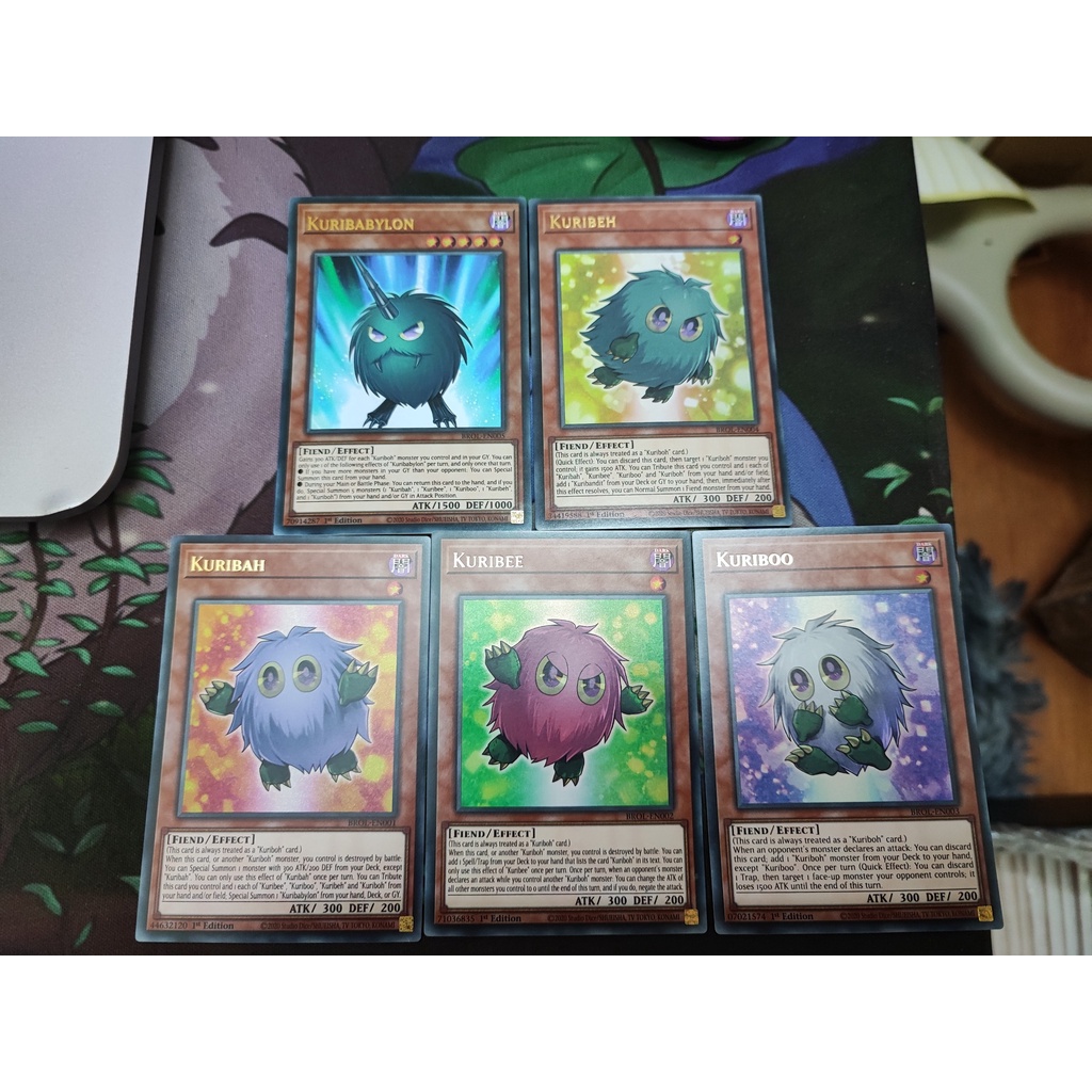 Set thẻ bài Kuriboh Ultra Rare BROL-EN001, BROL-EN002, BROL-EN003, BROL-EN004, BROL-EN005