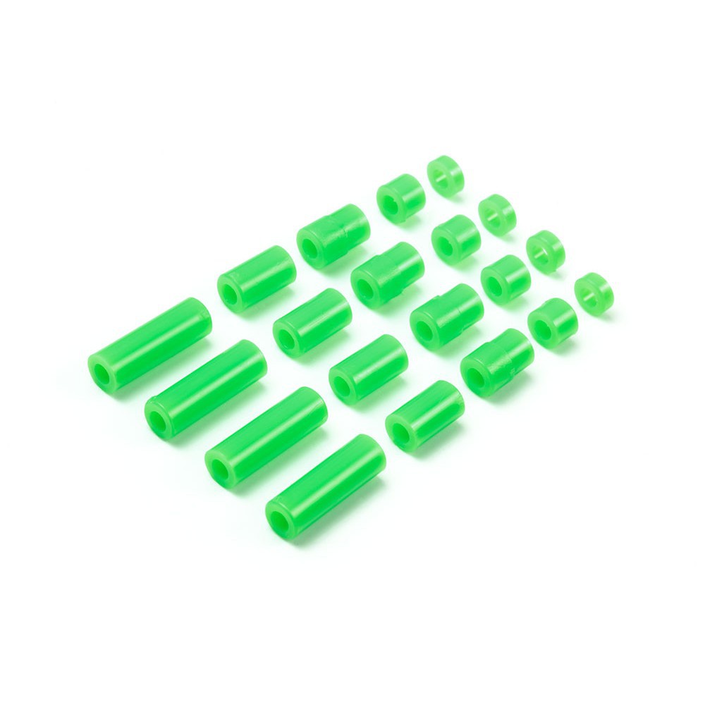 95443 Phụ Kiện Mini 4WD LIGHTWEIGHT PLASTIC SPACER SET (12/6.7/6/3/1.5mm) (FLUORESCENT GREEN)  - GDC