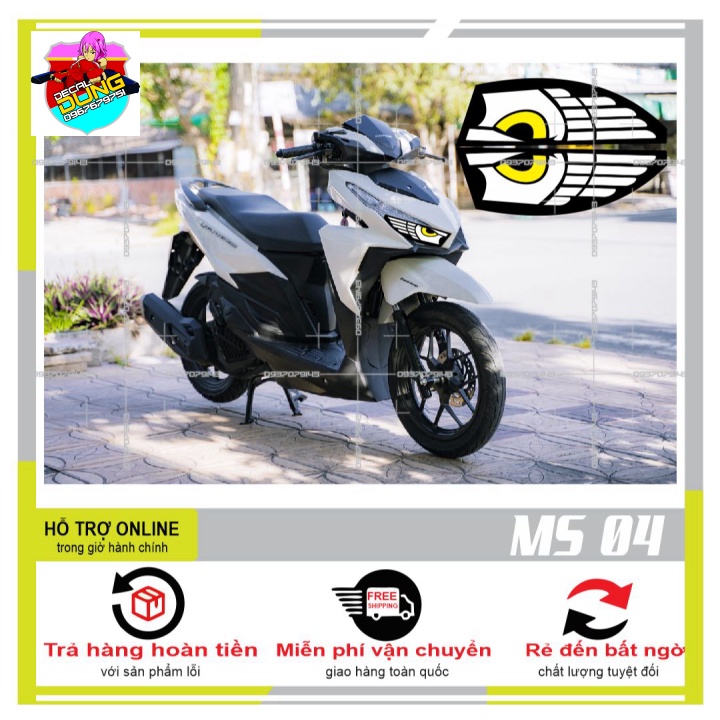 DECAL DÁN ĐÈN SƯƠNG MÙ XE VARIO 2017 (DECAL TRONG SUỐT) MS 04 - DUNG DECAL