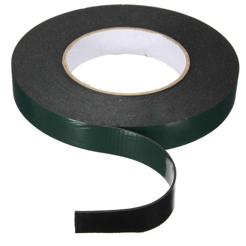 Cuộn băng dính chắc chắn chống thấm nước 10m thiết kế hai mặt bằng xốp màu đen dùng cho ô tô / nhà ở
