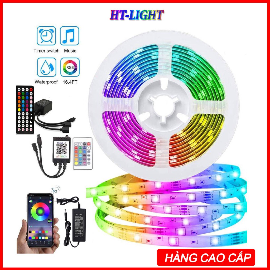 ◎✓Đèn Led Tiktok 5m Rgb Mix full 25 màu - (Hàng Cao Cấp) Đôi Bàn Dây HT_Light