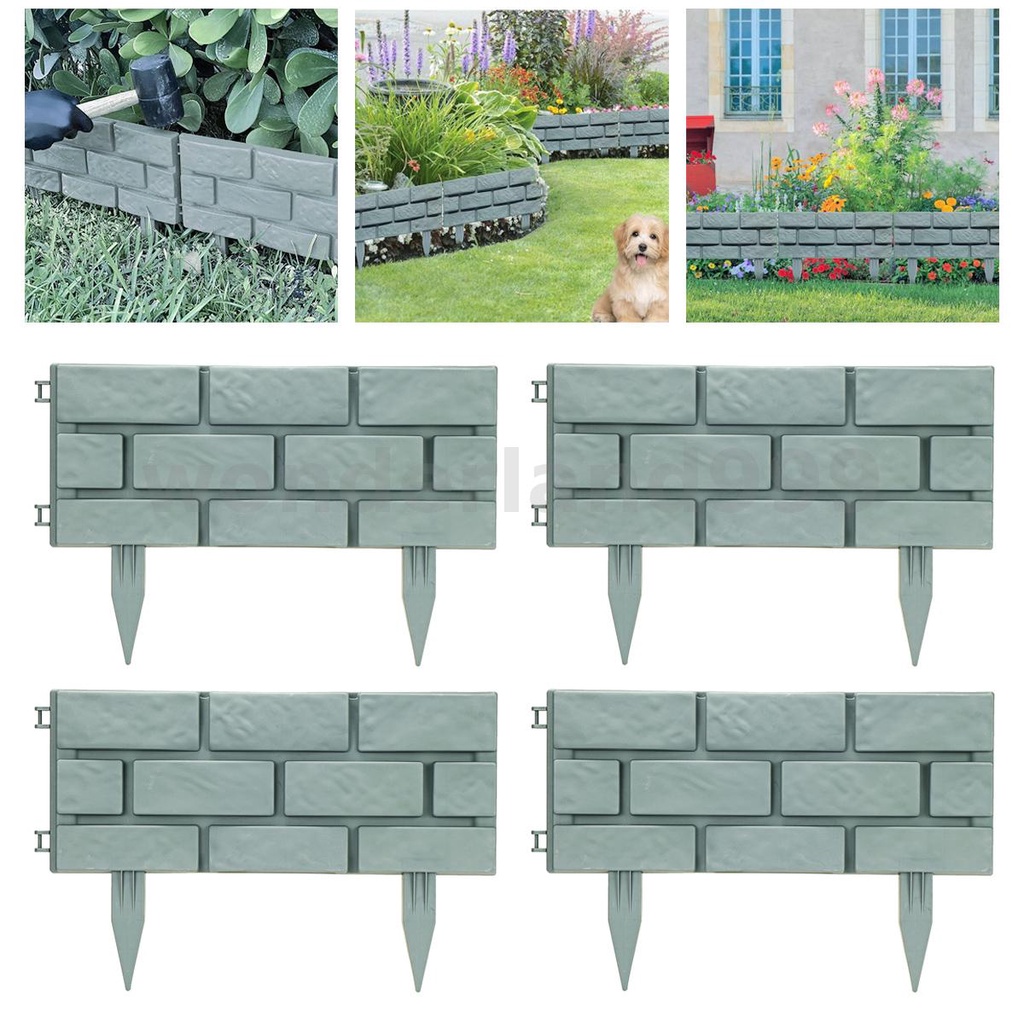 Bộ 4 Hàng Rào Nhựa Trang Trí Sân Vườn
