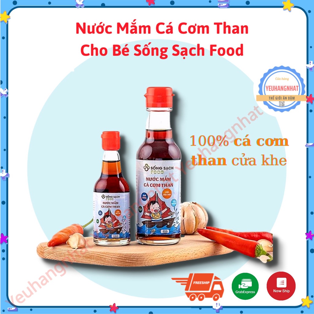 Nước Mắm Cá Cơm Than Sống Sạch Food 60ml Cho Bé - Việt Nam