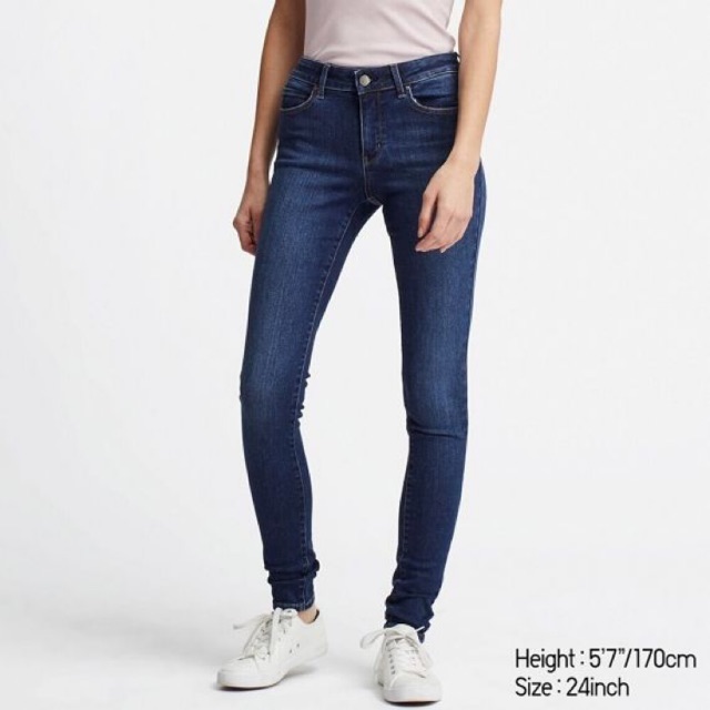 Quần jean Uniqlo skinny lưng cao, siêu co dãn