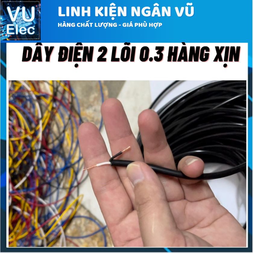 Dây điện đen tròn 0.3M 2 - 3 - 4 - 5 lõi 0.3MM Chất liệu dây Đồng 100% dây điện loại tốt