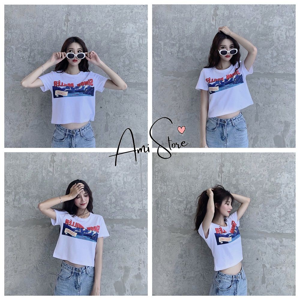 Áo Croptop Ami in chữ Simion Miller hottrend không thể thiếu trong mùa hè CR03