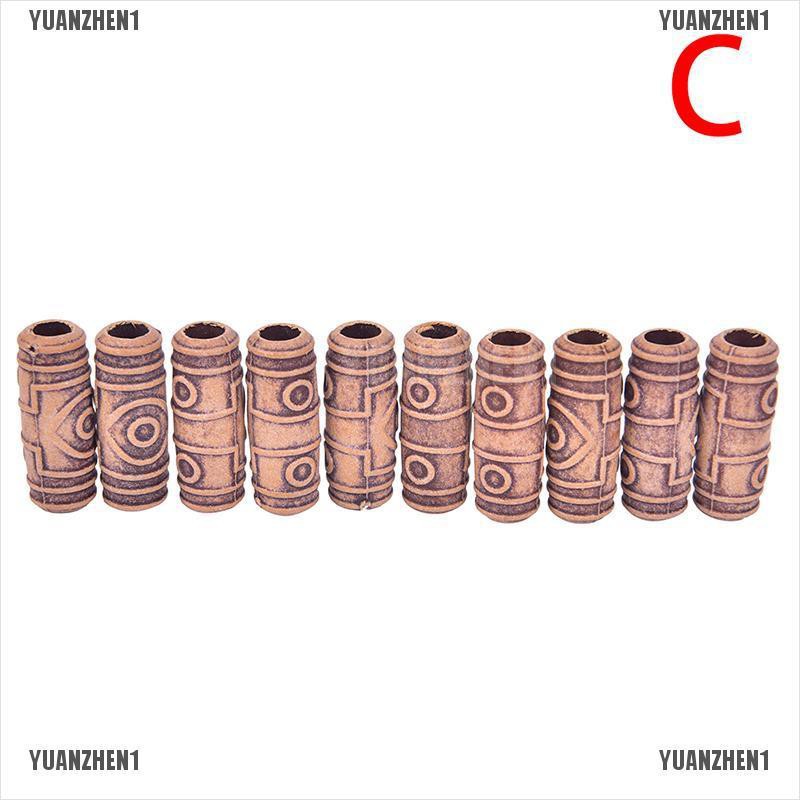 [YUANZHEN1] Set 10 Hạt Gỗ Bện Tóc Nối Dài