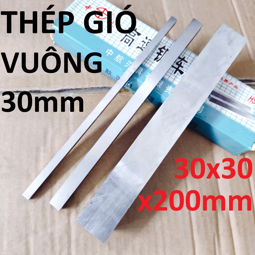 Dao thép gió 30x30x200mm, gió vuông 30mm, hàng phổ thông