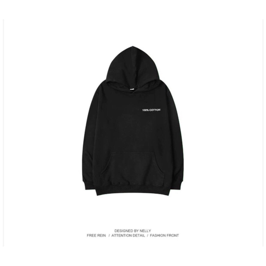 ÁO HOODIE NỈ BÔNG NGOẠI PHONG CÁCH ULZZANG KIỂU DÁNG UNSIEX FORM RỘNG HỌA TIẾT CHỮ | BigBuy360 - bigbuy360.vn