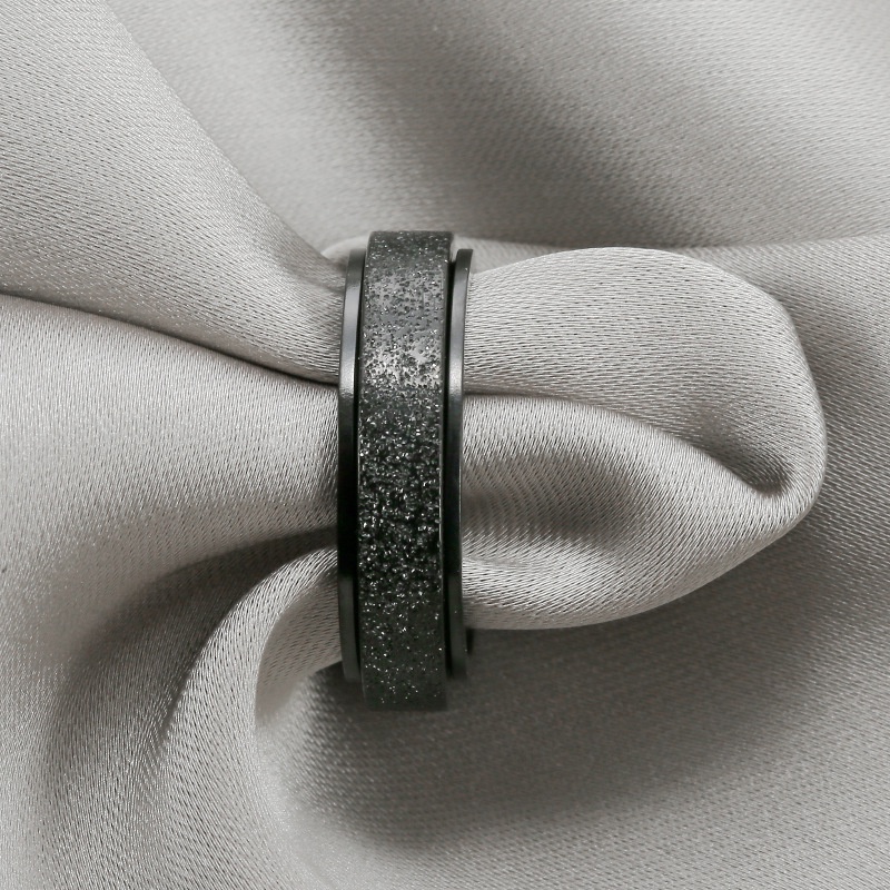 Nhẫn nam nữ màu bạc tròn REN Asta Accessories thời trang unisex chất liệu Titan đẹp đơn giản không gỉ - Nhẫn REN