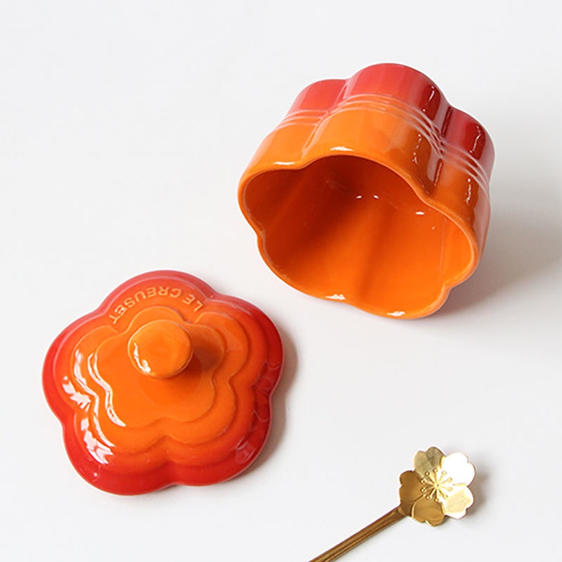 Cốc hoa Le creuset dùng nướng bánh cupcake, caramen, decor trang trí món ăn đựng nước sốt nước chấm gia vị quán cafe