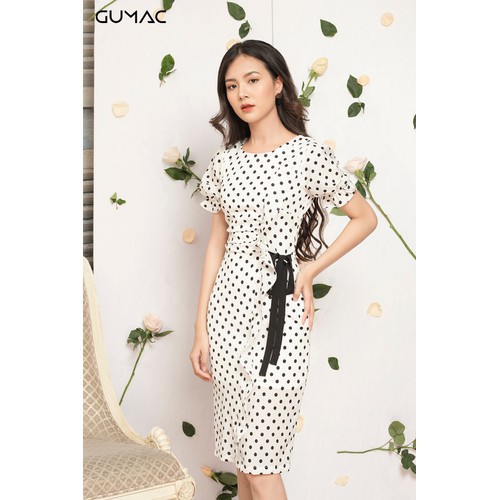 Đầm nữ bi nơ eo