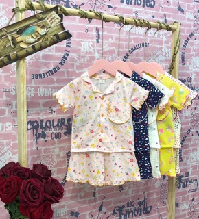 Bộ Pyjama cotton cho bé gái